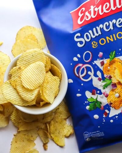 Estrella Sourcream Onion Chips Swedish cips Finnish chips patatas fritas papas potato fries Norway