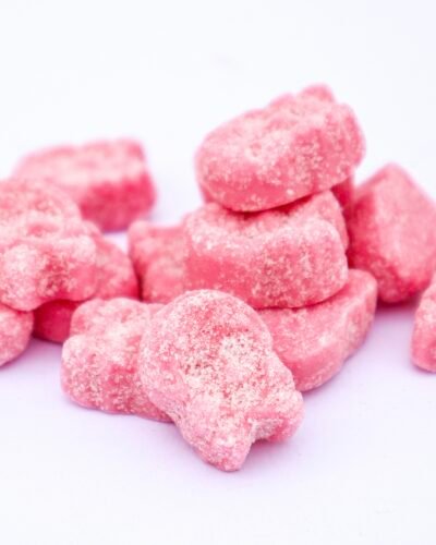 Bubs Raspberry Skull Mini - Bubs created this pink skull bursting with the taste of freshly picked raspberries. With perfectly chewy texture. VEGAN candy bubs godis calavera chuches veganas