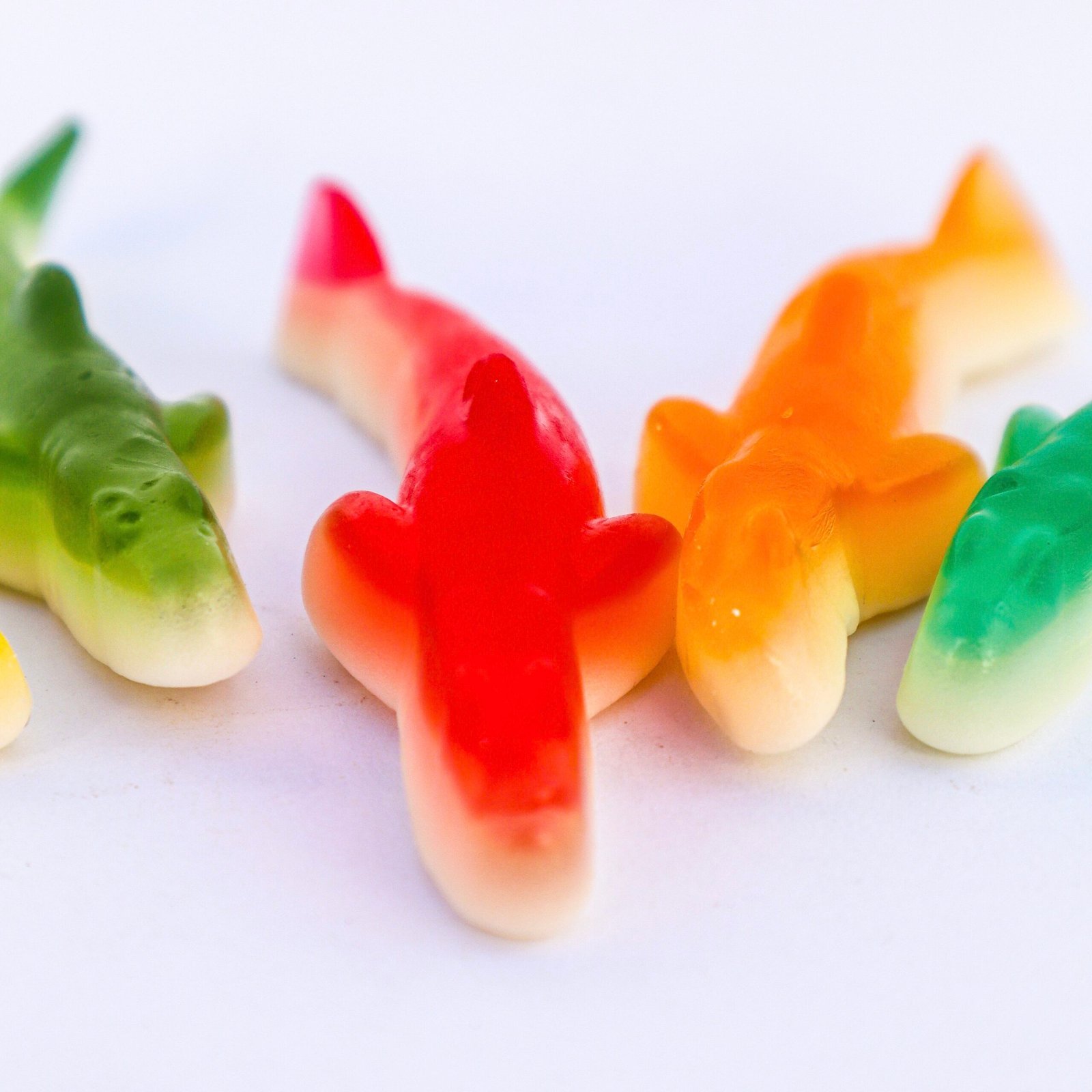 Fruit Sharks are fruity shark shaped dummies godis fabrica swedish candy