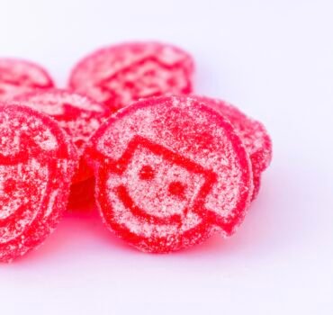 Raspberry Twins Grans konfektyr frambuesa gemelos red candy rojo chuches veganas
